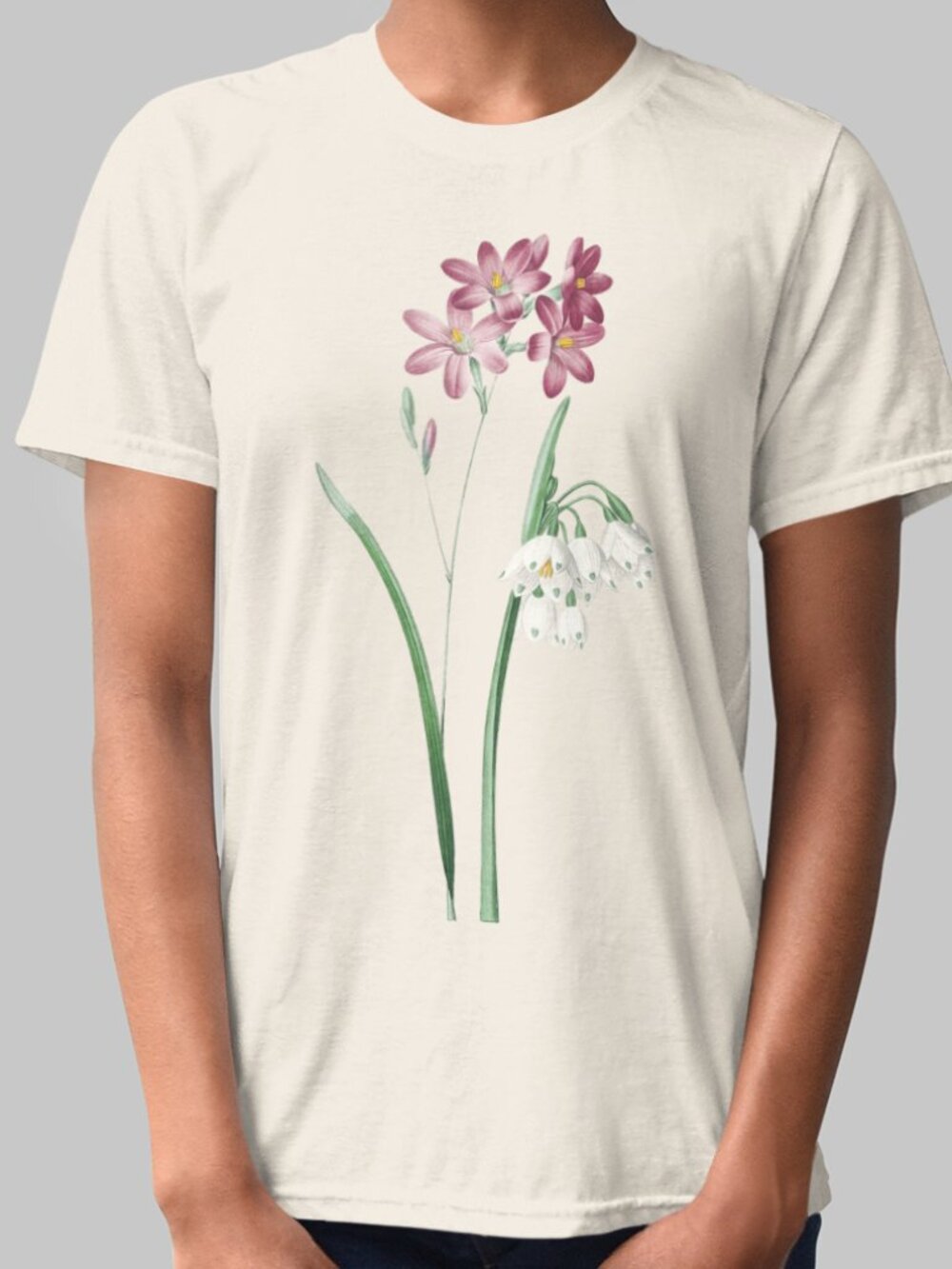 Pink Ixia Vintage Floral Print Short Sleeve Graphic Tee T-shirt S-XXL